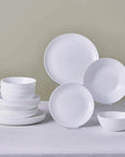 KARACA WHITE DIAMOND OPAL SERVICE DE TABLE 24 PIECES 6 PERSONNES - ALINDA HOME 