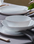 KARACA WHITE DIAMOND OPAL SERVICE DE TABLE 24 PIECES 6 PERSONNES - ALINDA HOME 