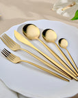 KARACA ORION CHAMPAGNE MATTE GOLD ENSEMBLE DE COUVERTS 30 PIECES - ALINDA HOME 