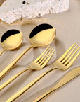 KARACA ORION CHAMPAGNE MATTE GOLD ENSEMBLE DE COUVERTS 30 PIECES - ALINDA HOME 