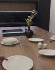 KARACA SERVICE DE TABLE FINE PEARL NEW FAME SILVER | 58 PIECES | 12 PERSONNES