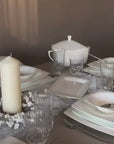 KARACA SERVICE DE TABLE FINE PEARL HELEN | 58 PIECES | 12 PERSONNES