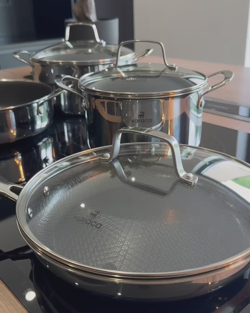 KARACA BATTERIE DE CUIISNE POWERSTEEL 3PLY 7 PIECES - ALINDA HOME