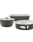 KARACA RETRO SET DE MOULE A GATEAU ANTHRACITE 3 pièces