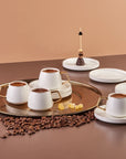 KARACA SATURN GOLD  SERVICE A CAFE 12 PIECES