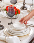 KARACA STREAMLINE NEW SUNSET GOLD SERVICE DE TABLE 59 PIECES 12 PERS.