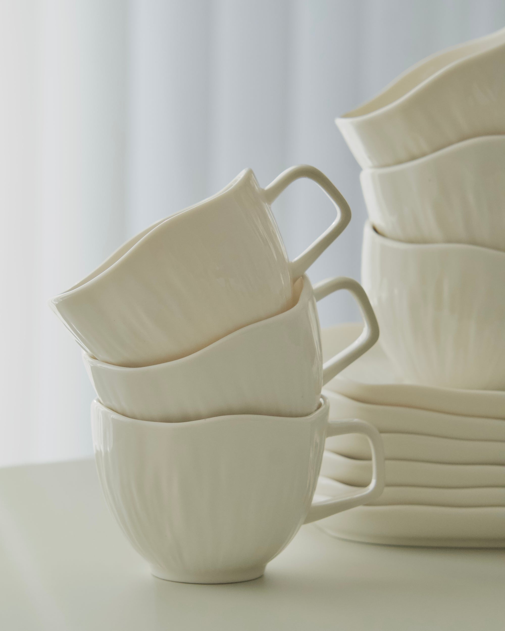 SERVICE A CAFE CERMICO BLANC 12 PIECES 6 PERSONNES 200ML