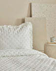 KARACA ENSEMBLE DE COUVRE LIT VIONA ECRU 240X260CM - ALINDA HOME