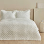 KARACA ENSEMBLE DE COUVRE LIT VIONA ECRU 240X260CM - ALINDA HOME